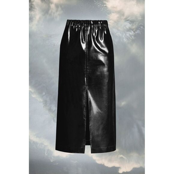 Maison Margiela Black Fibres Midi Women's Skirt